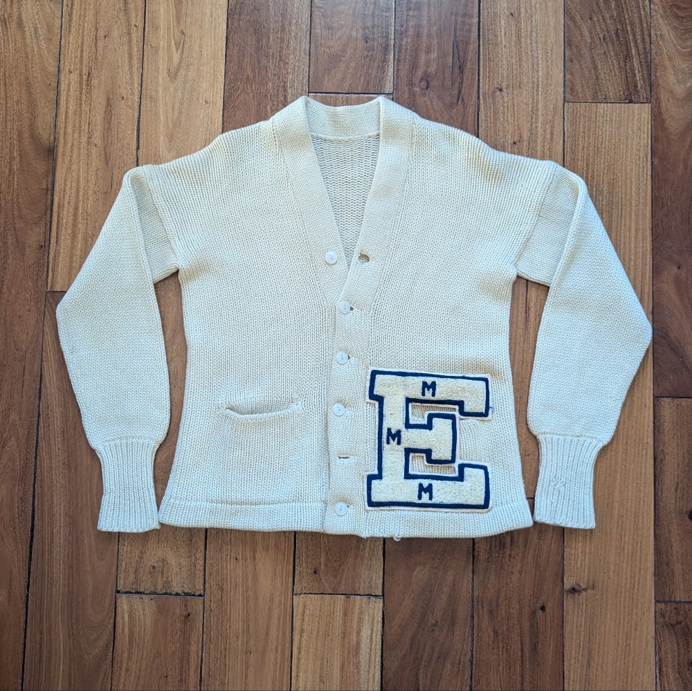 Vintage Collwge Letterman's Cardigan (L)